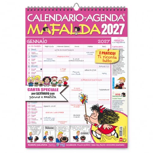Sprea Mafalda 2027 calendario agenda da parete