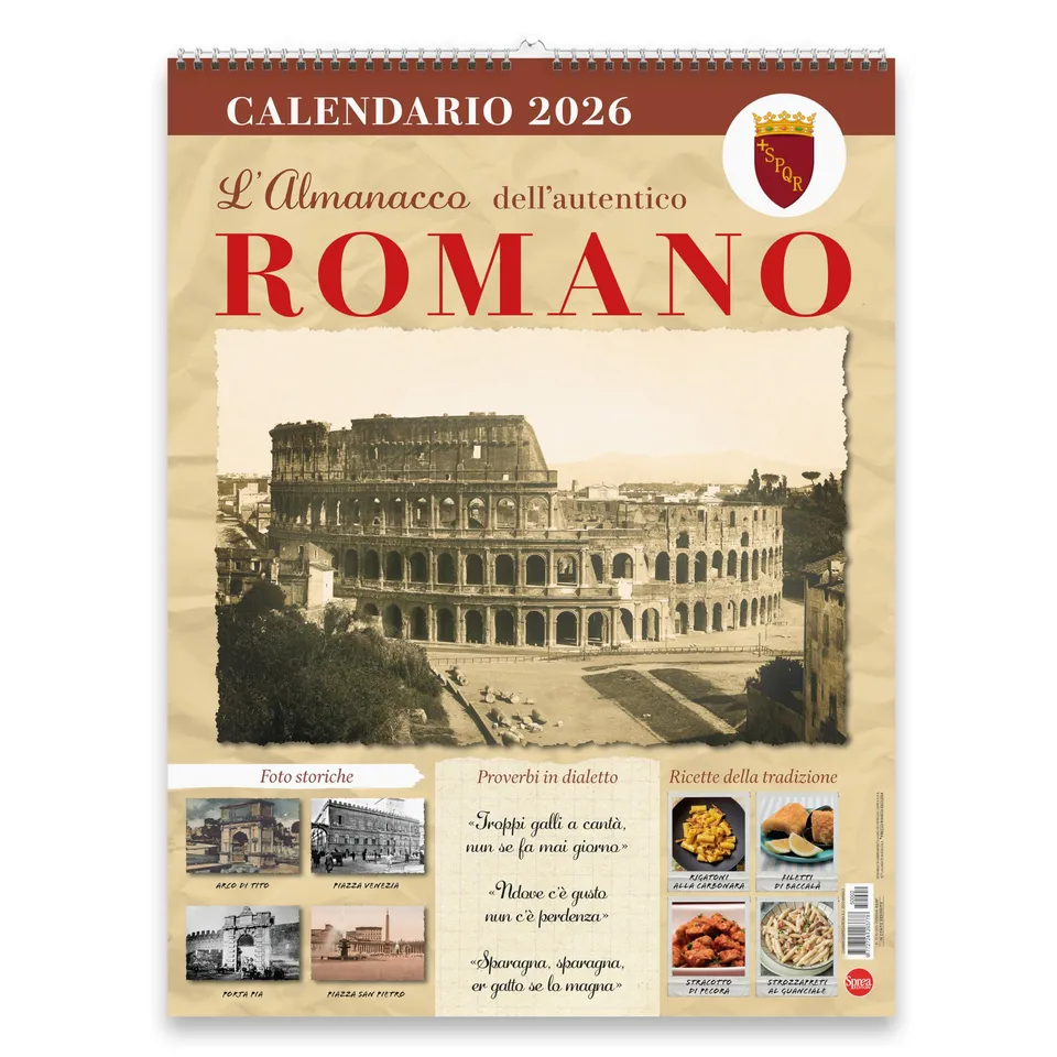 Sprea Roma 2026 calendario da parete foto d'epoca