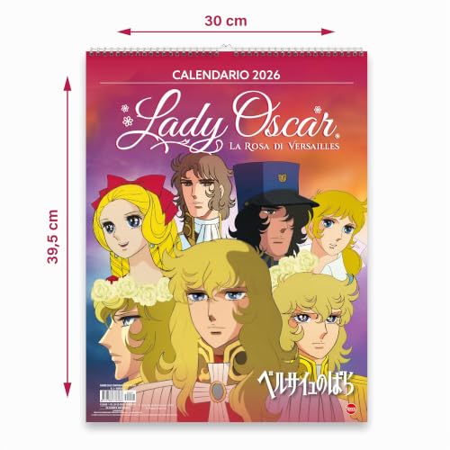 Sprea Lady Oscar 2026 calendario da parete illustrato