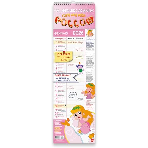Sprea Pollon 2026 calendario agenda da muro illustrato