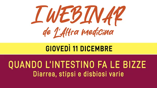 L'Altra Medicina Masterclass Intestino fa le bizze webinar diarrea