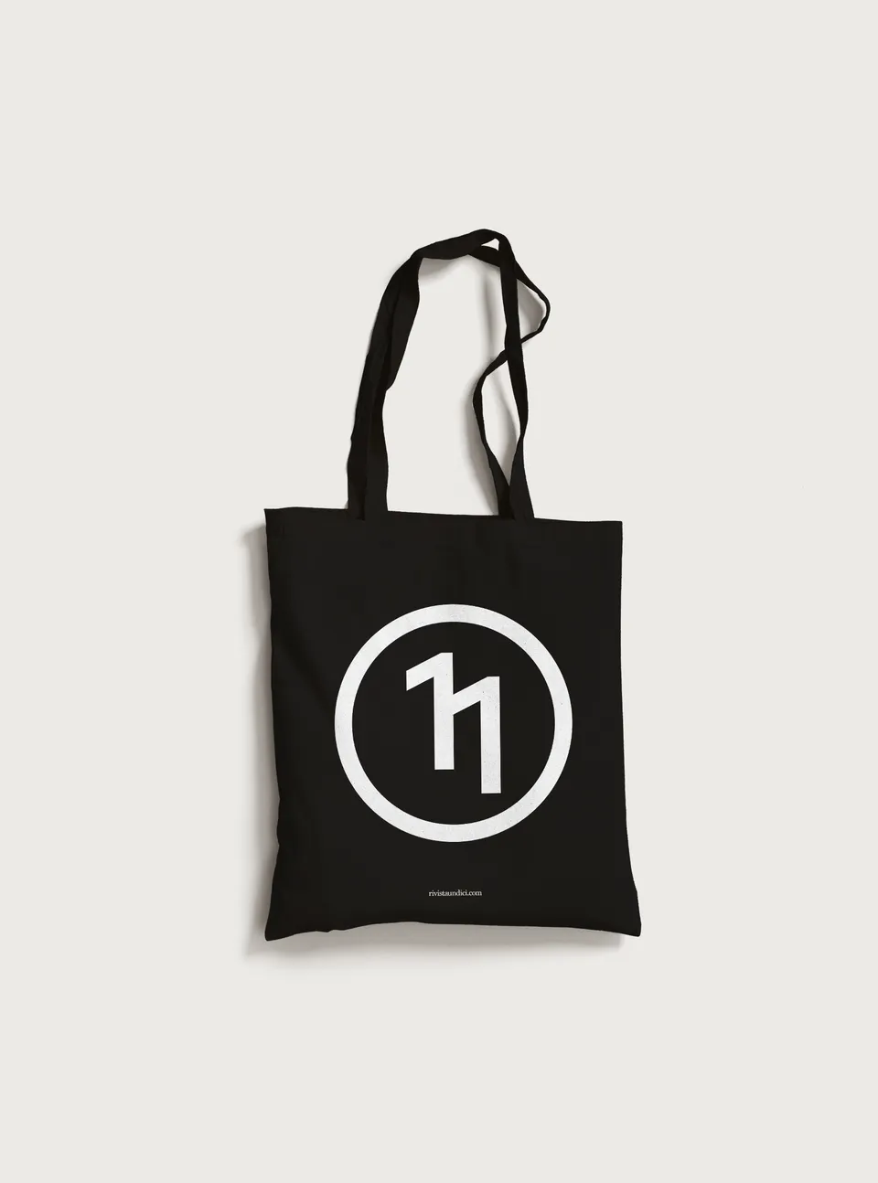 Undici Shopper Bag borsa cotone nera 40x37,5 cm