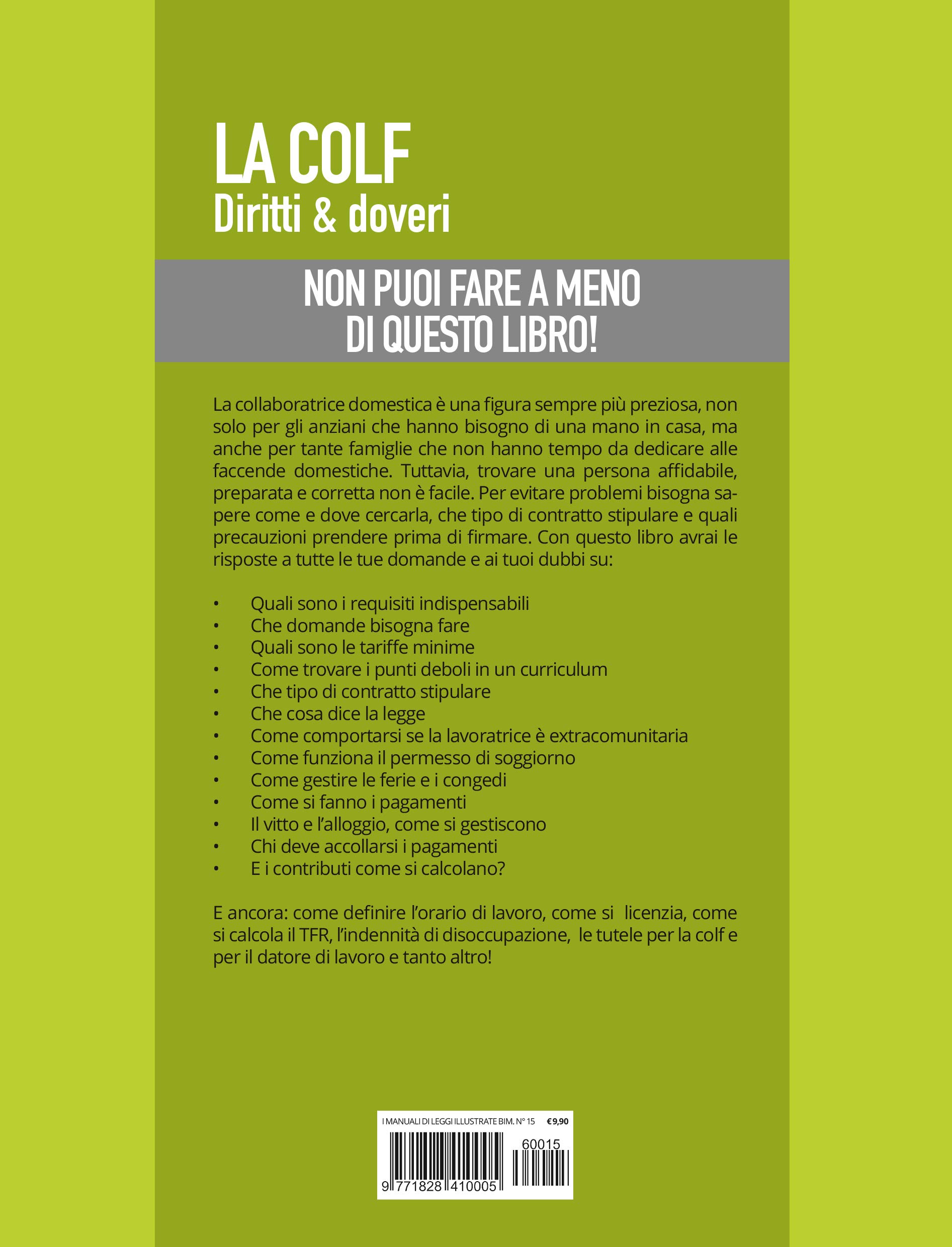 Sprea Libri LA COLF diritti e doveri libro singolo