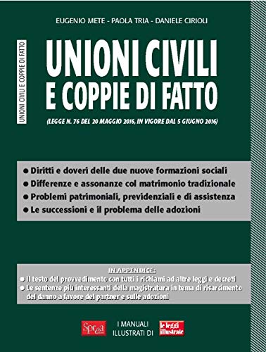 Sprea Libri Unioni civili e coppie di fatto libro