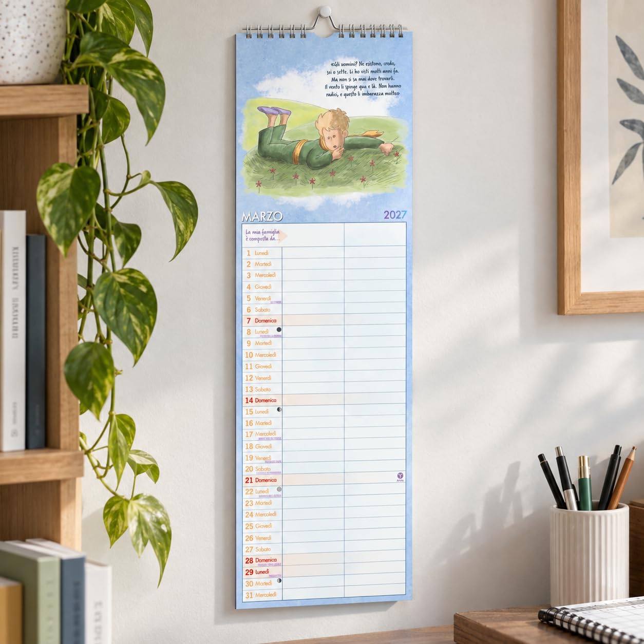 Sprea Piccolo Principe 2027 calendario agenda da parete