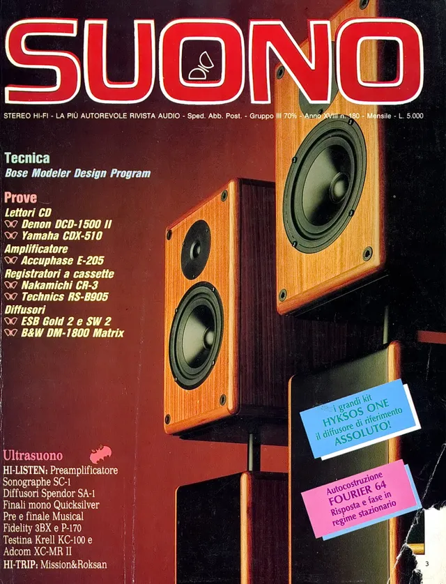 Suono n° 180 rivista numero singolo prove Denon Yamaha