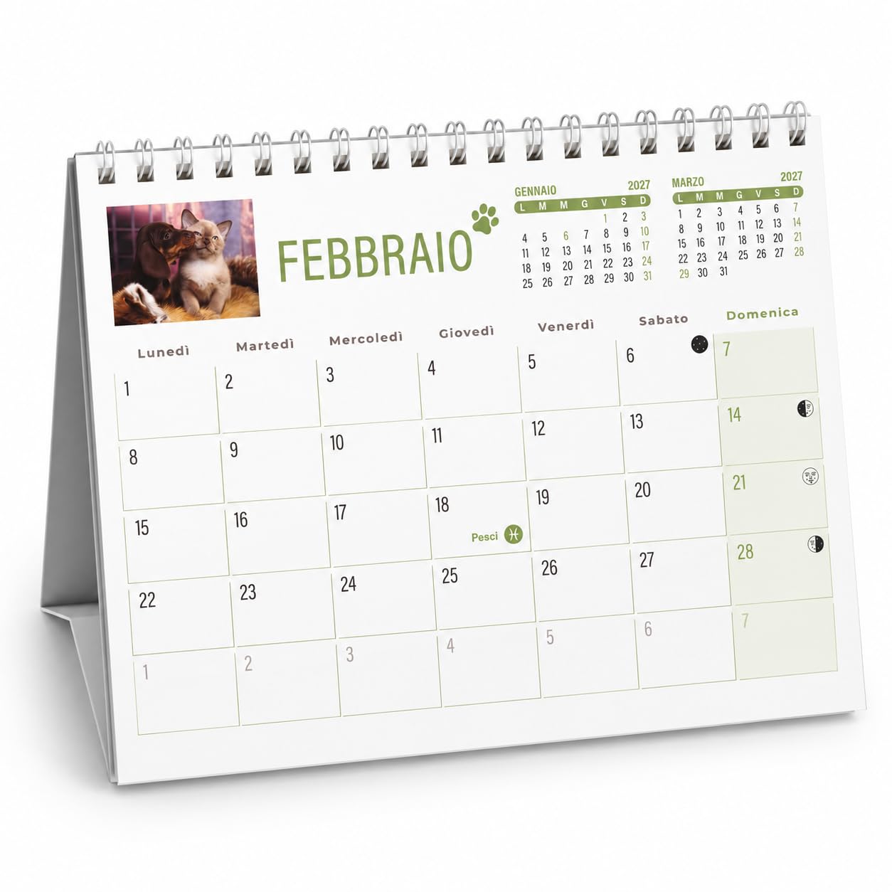 Sprea Cuccioli e Coccole 2027 calendario da tavolo