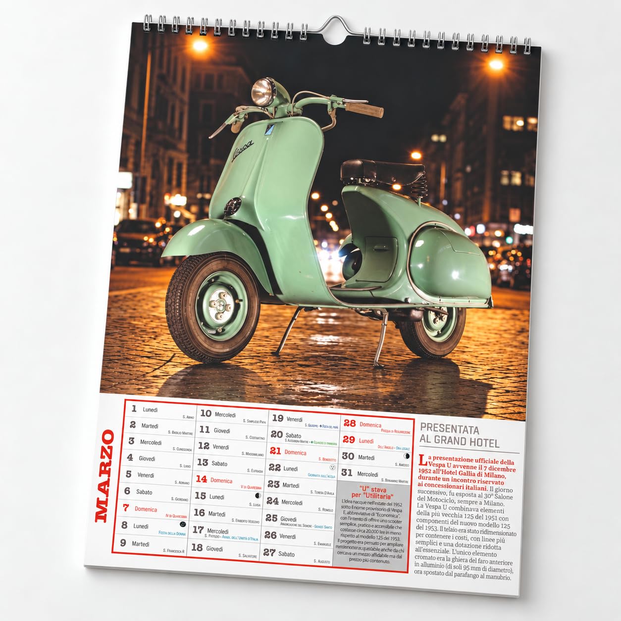 Sprea Officina del Vespista 2027 calendario Vespa parete