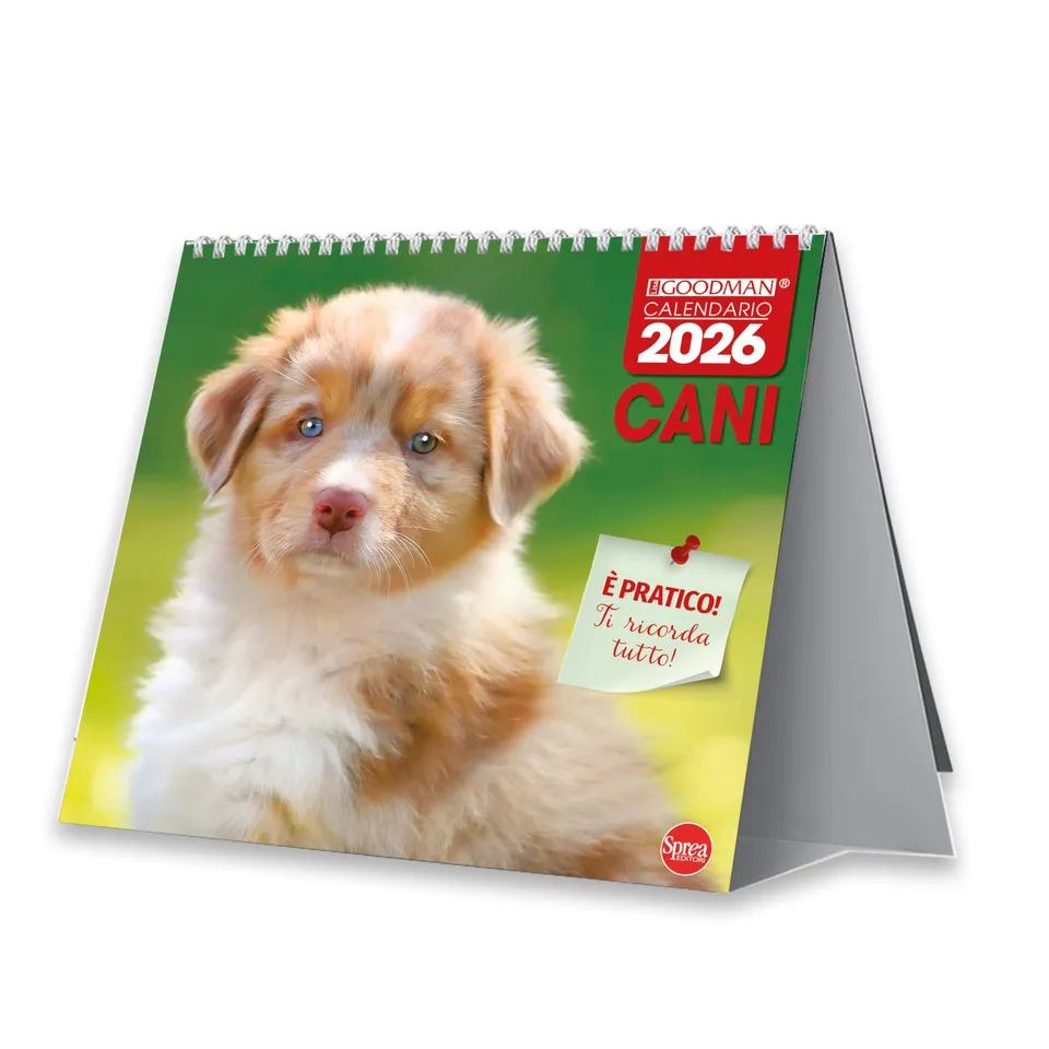 Sprea Cani 2026 calendario da tavolo fotografico 16,5x15