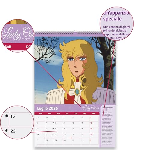 Sprea Lady Oscar 2026 calendario da parete illustrato