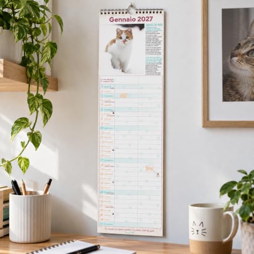 Sprea Gatti 2027 calendario agenda da muro 15x50