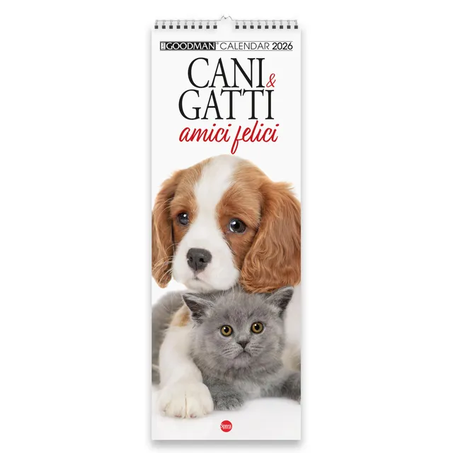 Sprea Cani e Gatti Amici 2026 calendario da parete