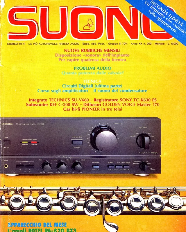 Suono n° 202 rivista numero singolo Rotel Technics Sony