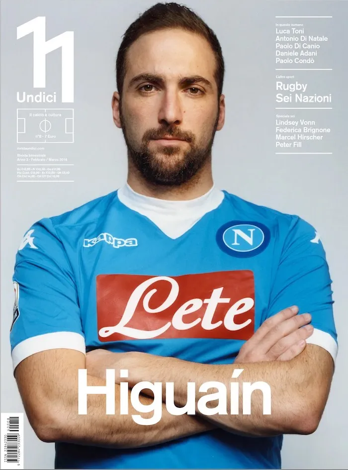 Undici N°8 rivista numero singolo Higuain vintage