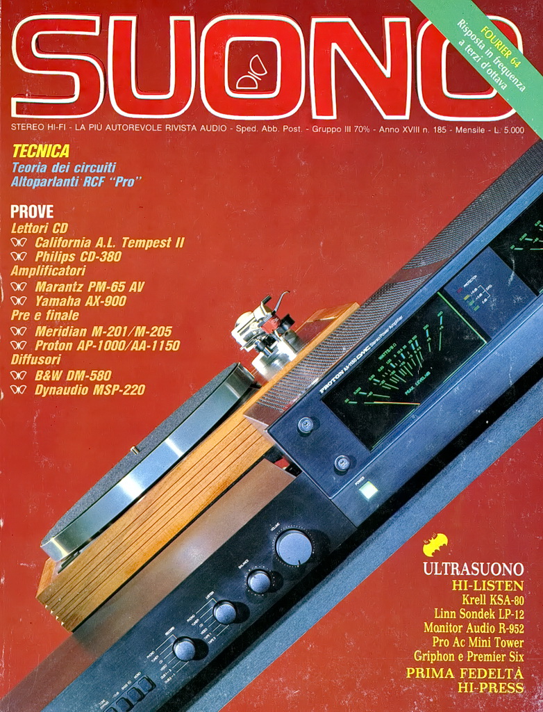 Suono n° 185 rivista numero singolo 1988