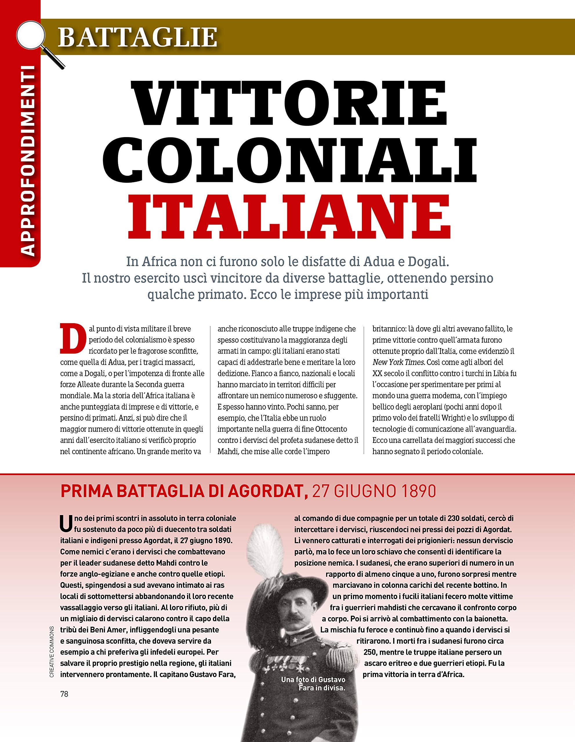 Sprea Speciali d'approfondimento Italia Coloniale rivista numero singolo