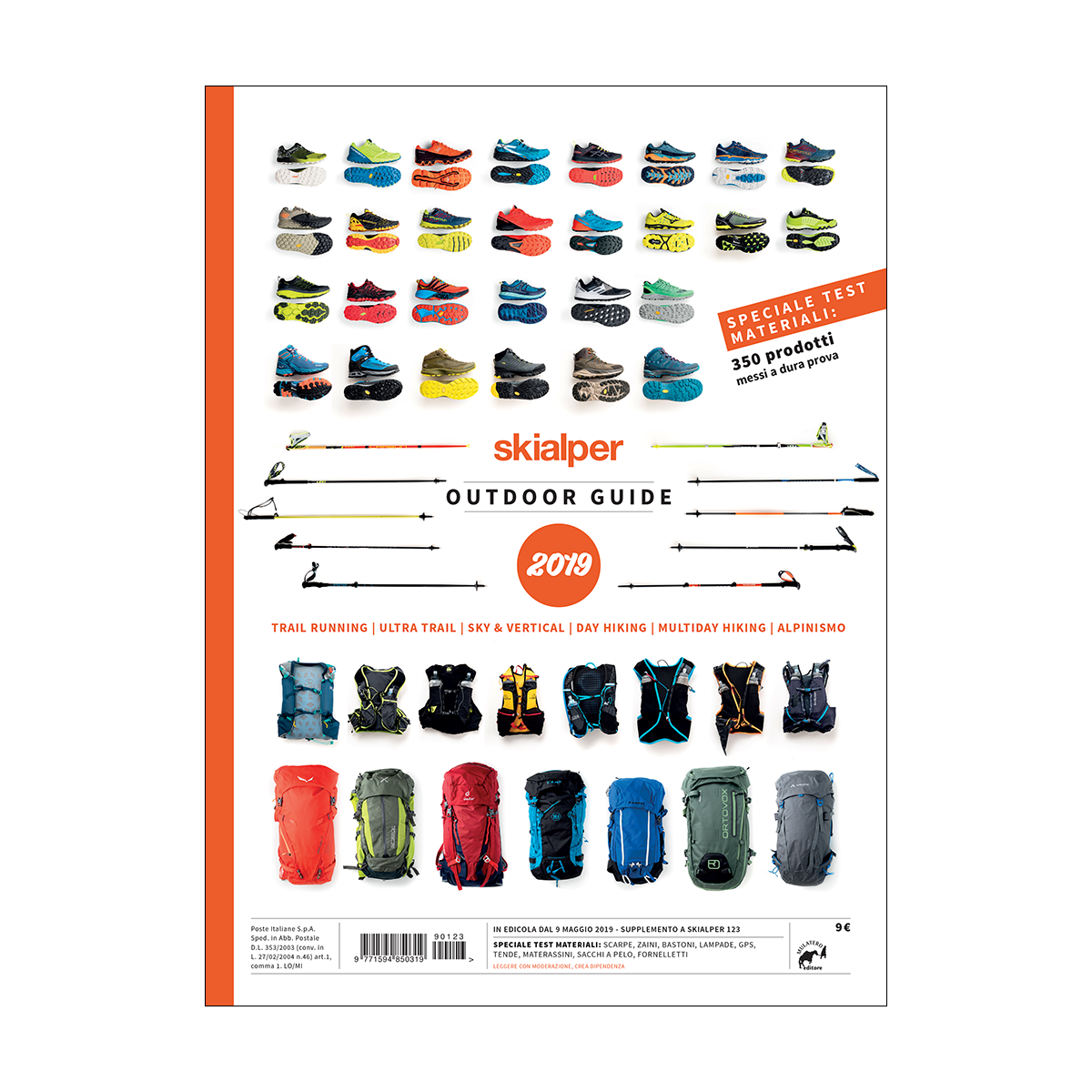 Skialper Outdoor Guide 2019 rivista numero singolo 350 test