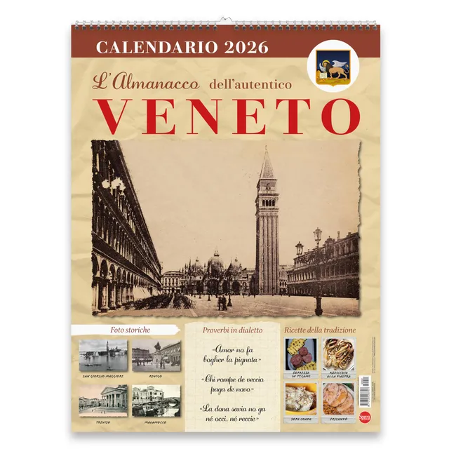 Sprea Calendario Veneto 2026 da parete foto d'epoca