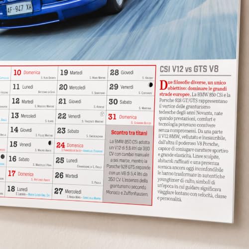 Sprea Calendario Youngtimer 2027 da muro auto anni 80