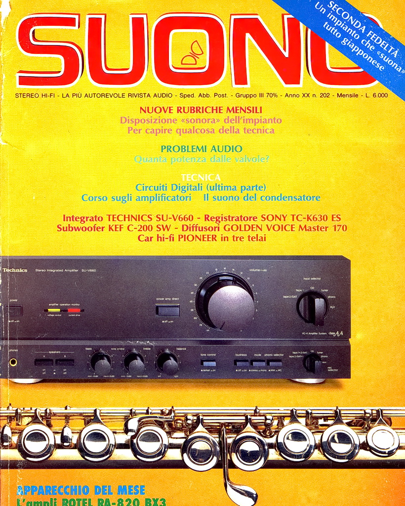 Suono n° 202 rivista numero singolo Rotel Technics Sony