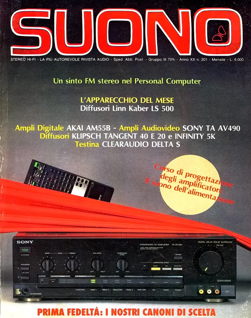 Suono n° 201 rivista numero singolo prove Linn Klipsch