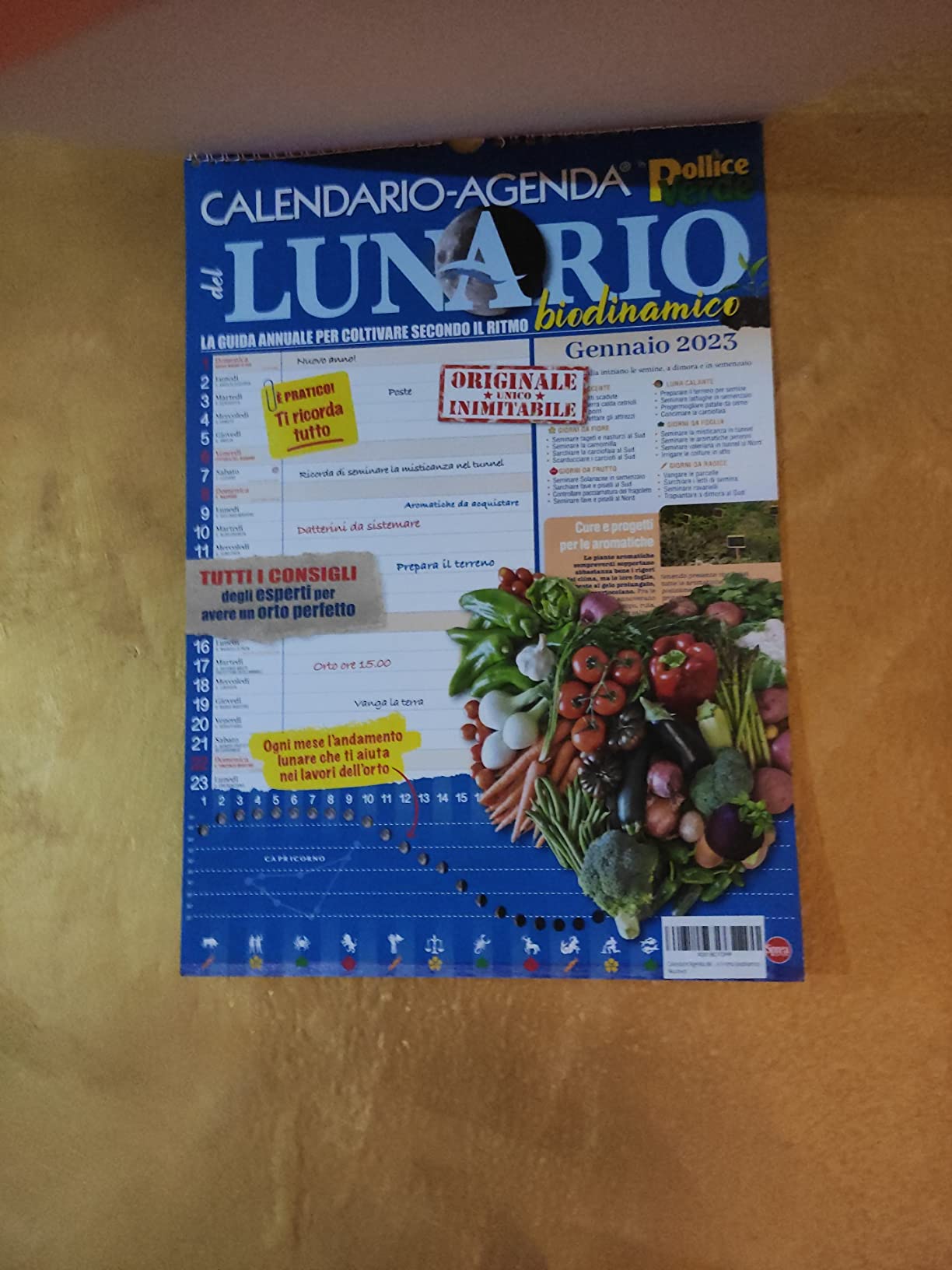 Sprea Lunario 2027 calendario-agenda da parete orto 30x42,5 cm