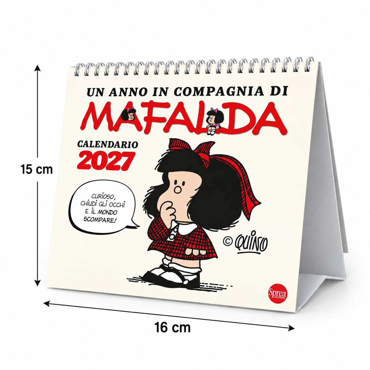 Sprea Mafalda Calendario tavolo 2027 fumetto Quino