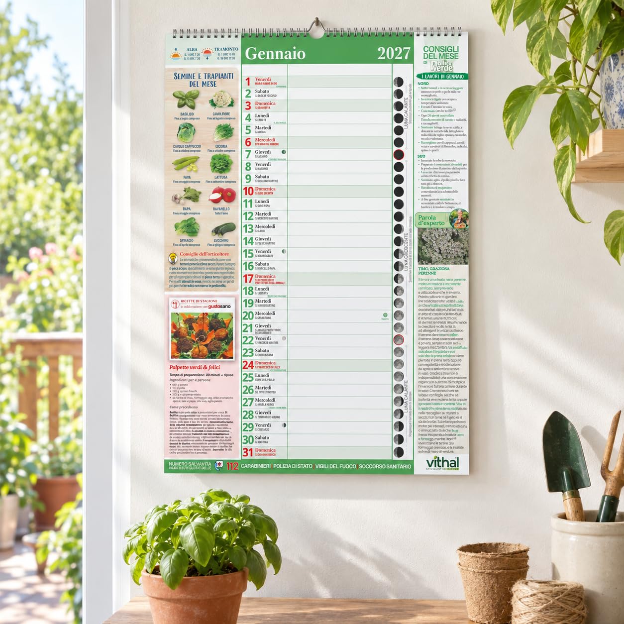 Sprea Lavori dell'Orto 2027 calendario agenda da parete