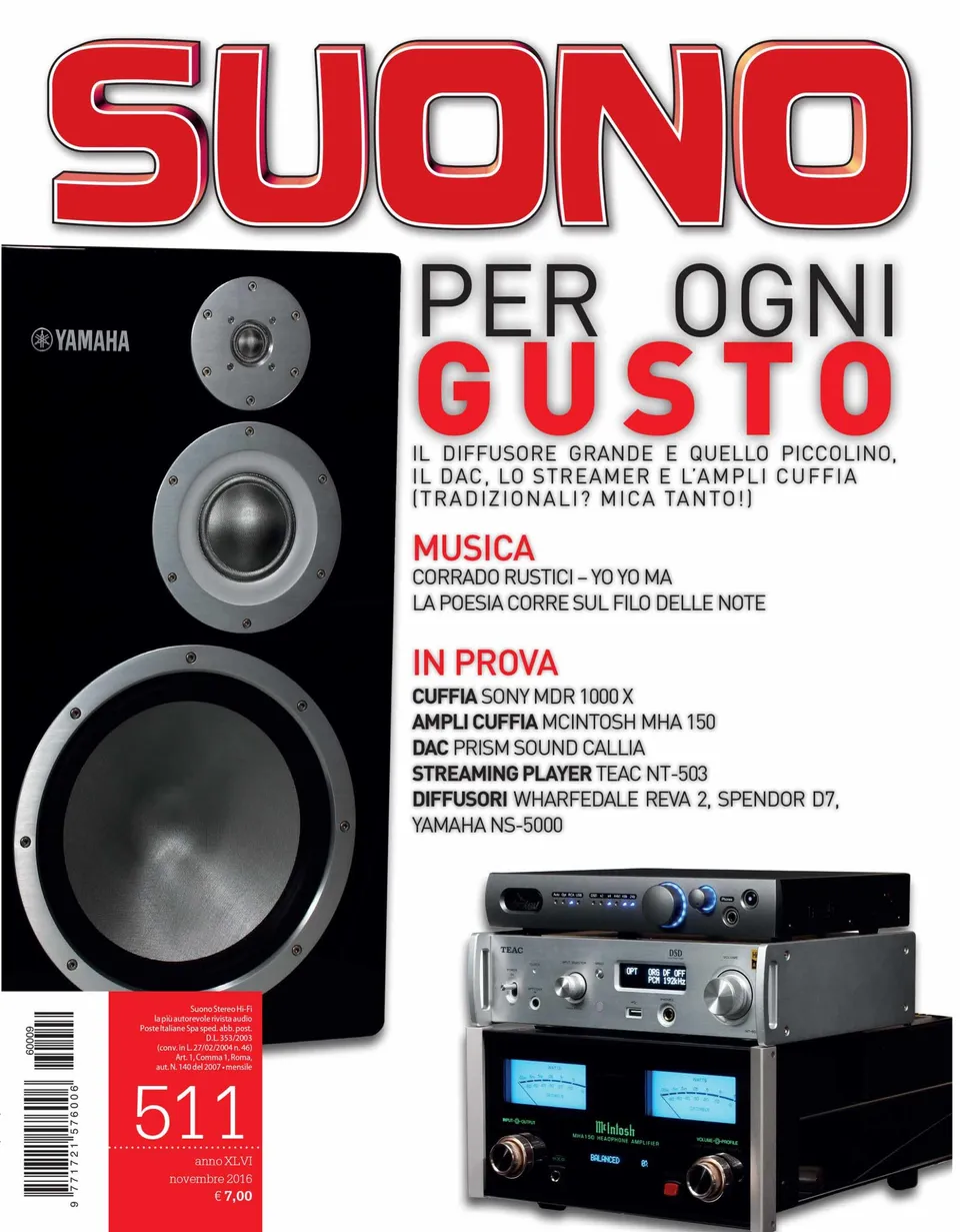 Suono n° 511 rivista edizione digitale numero singolo