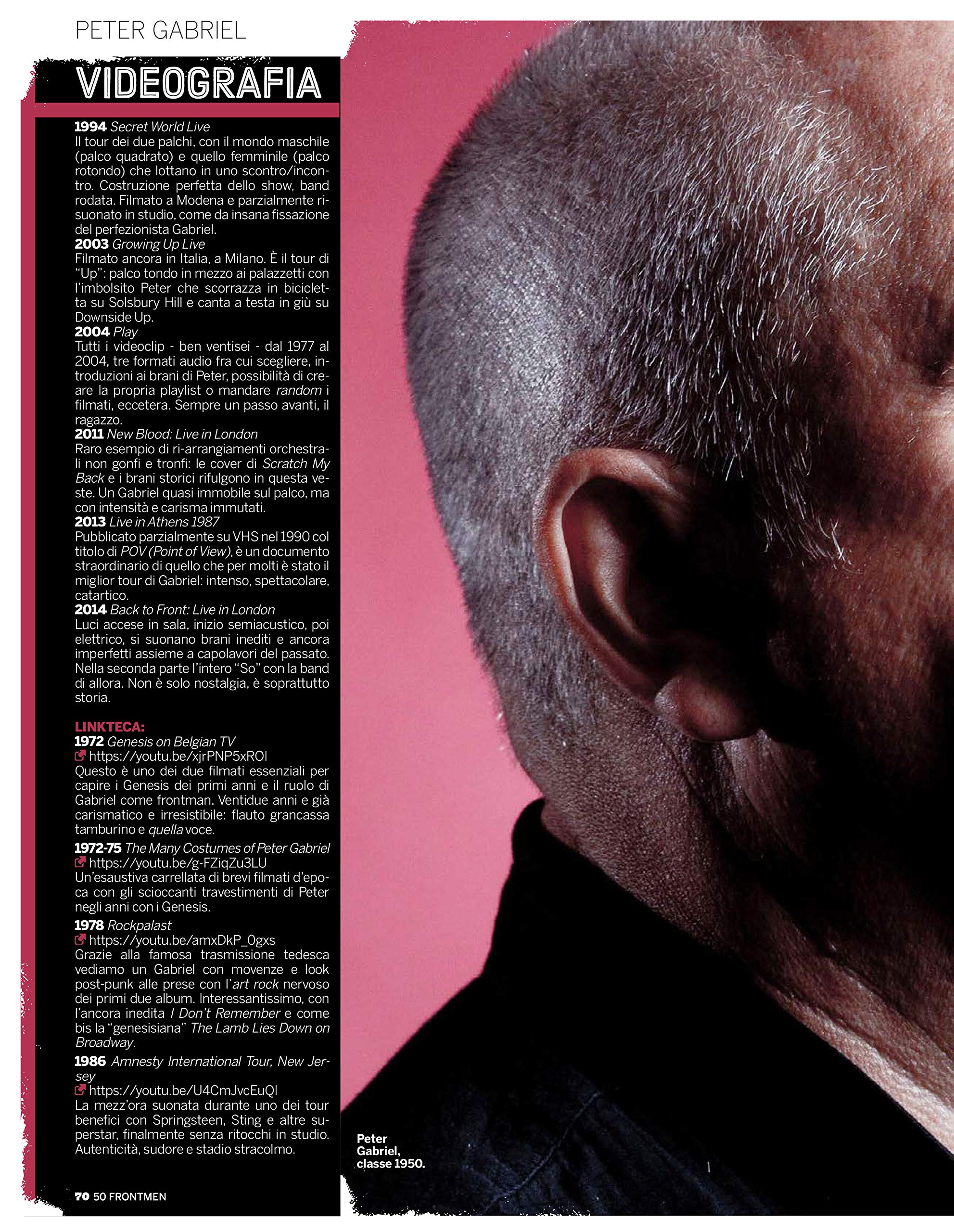 Sprea 50 grandi frontmen speciale rivista numero singolo