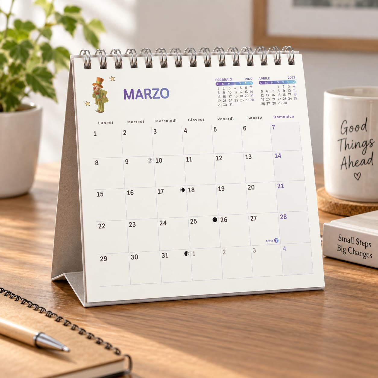 Sprea Piccolo Principe 2027 calendario da tavolo citazioni
