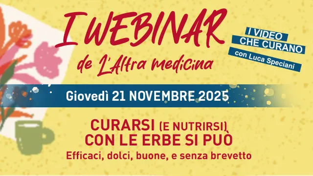 L'Altra Medicina Registrazione Webinar Erbe curarsi video 18 novembre
