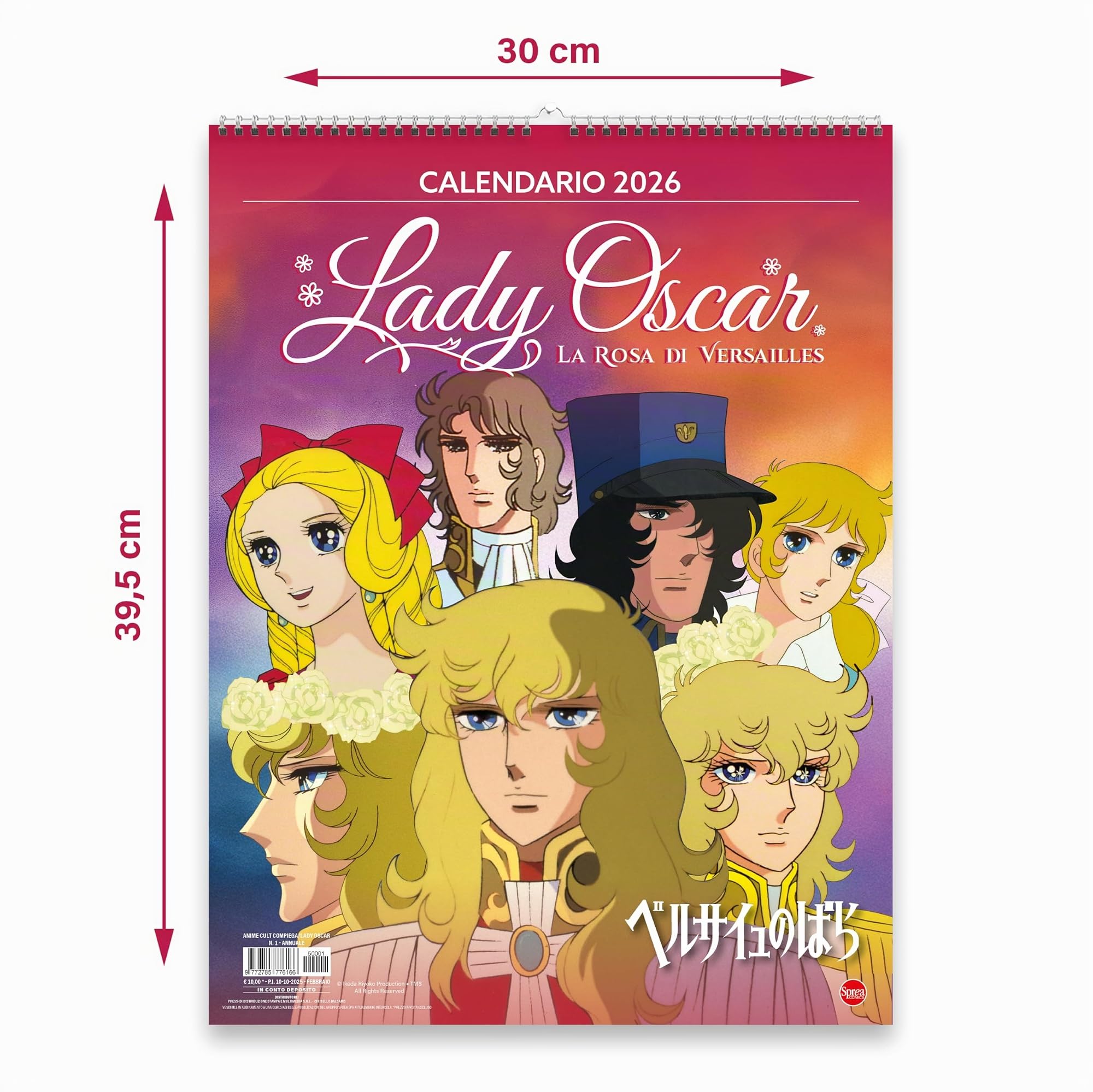 Sprea Lady Oscar 2026 calendario da parete illustrato