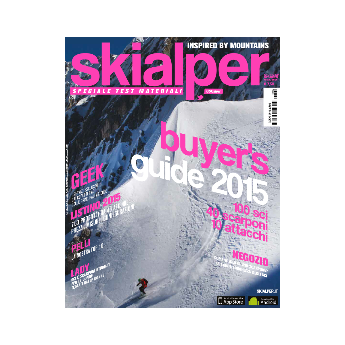 Skialper Buyer's Guide 2015 rivista numero singolo test sci