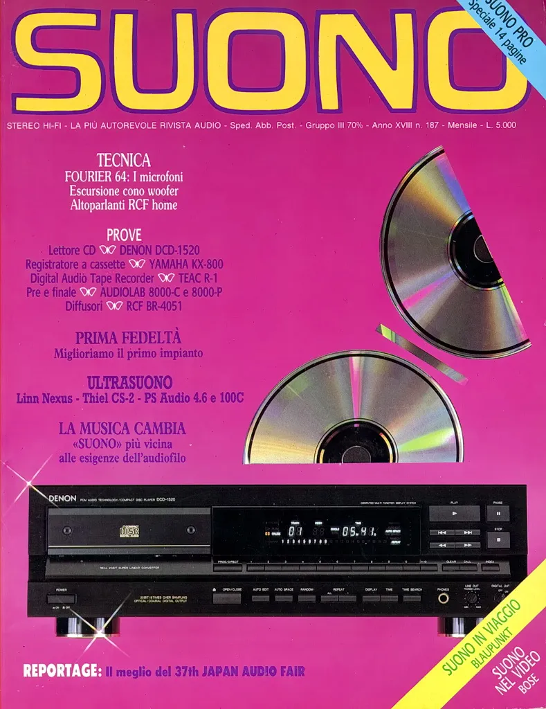 Suono n° 187 rivista numero singolo lettore CD