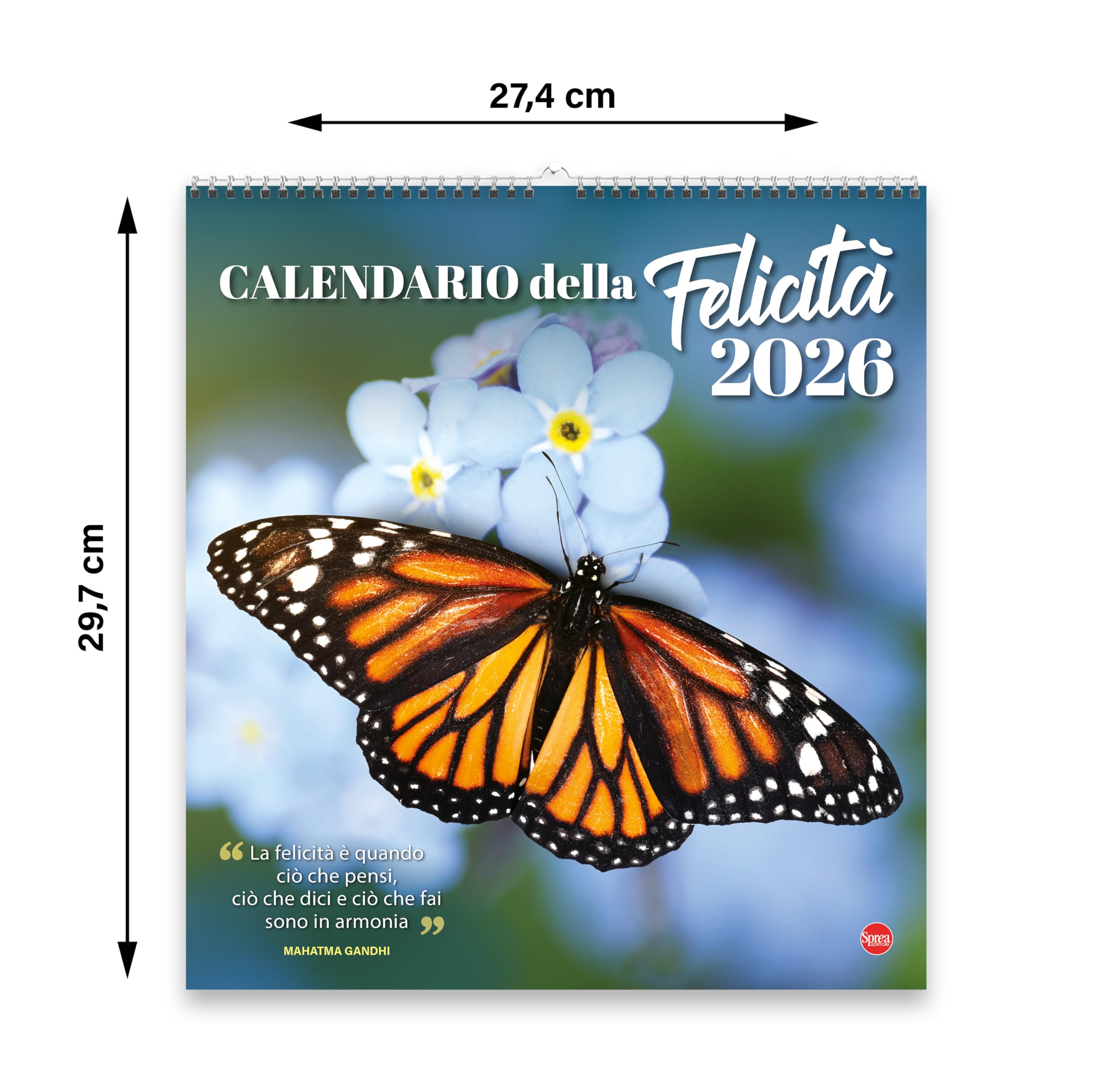 Sprea Calendario Felicità Magnum 2026 da parete frasi