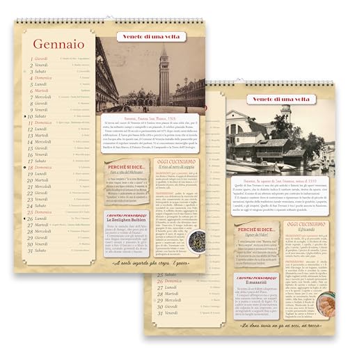 Sprea Calendario Veneto 2026 da parete foto d'epoca