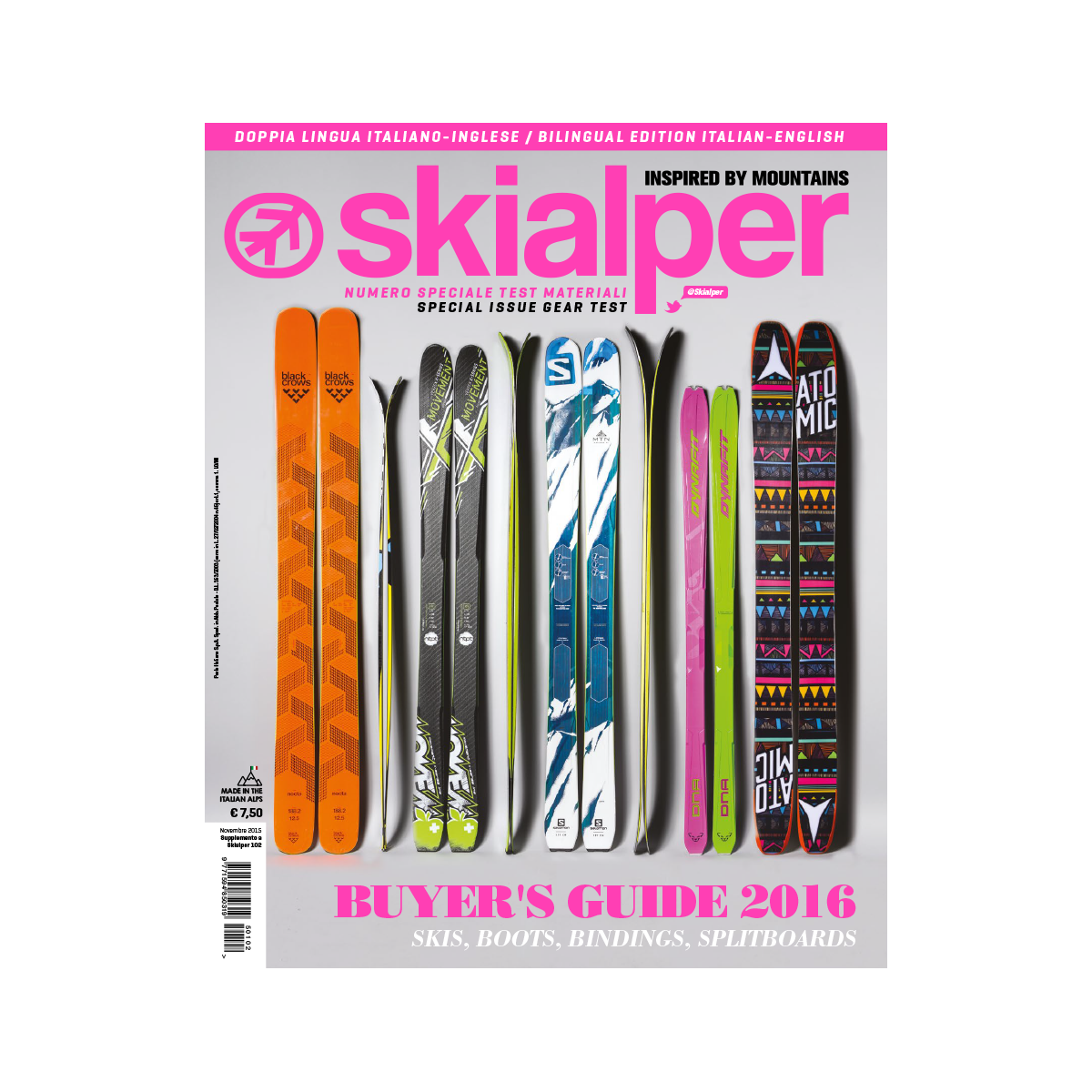 Skialper Buyer’s Guide 2016 rivista test sci