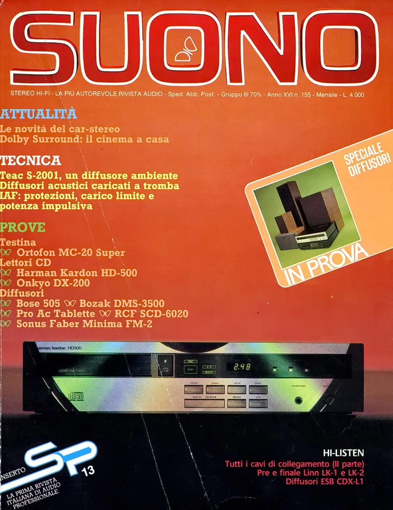 Suono n° 155 rivista numero singolo diffusori e CD