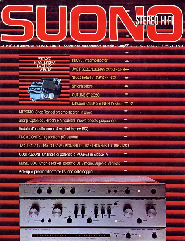 Suono n° 71 rivista numero arretrato preamplificatori