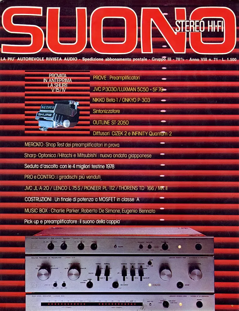 Suono n° 71 rivista numero arretrato preamplificatori