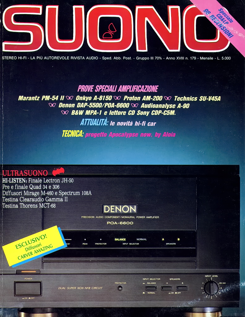 Suono n° 179 rivista numero singolo hi-fi