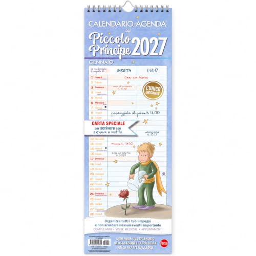 Sprea Piccolo Principe 2027 calendario agenda da parete