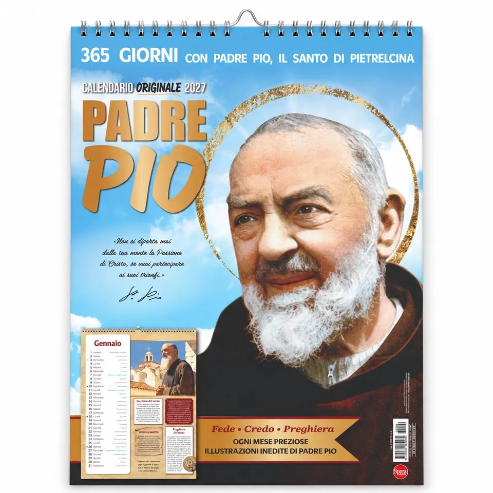 Sprea Padre Pio 2027 calendario con preghiere e citazioni