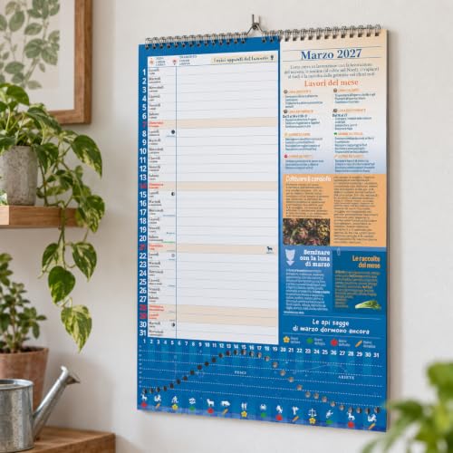 Sprea Lunario 2027 calendario-agenda da parete orto 30x42,5 cm