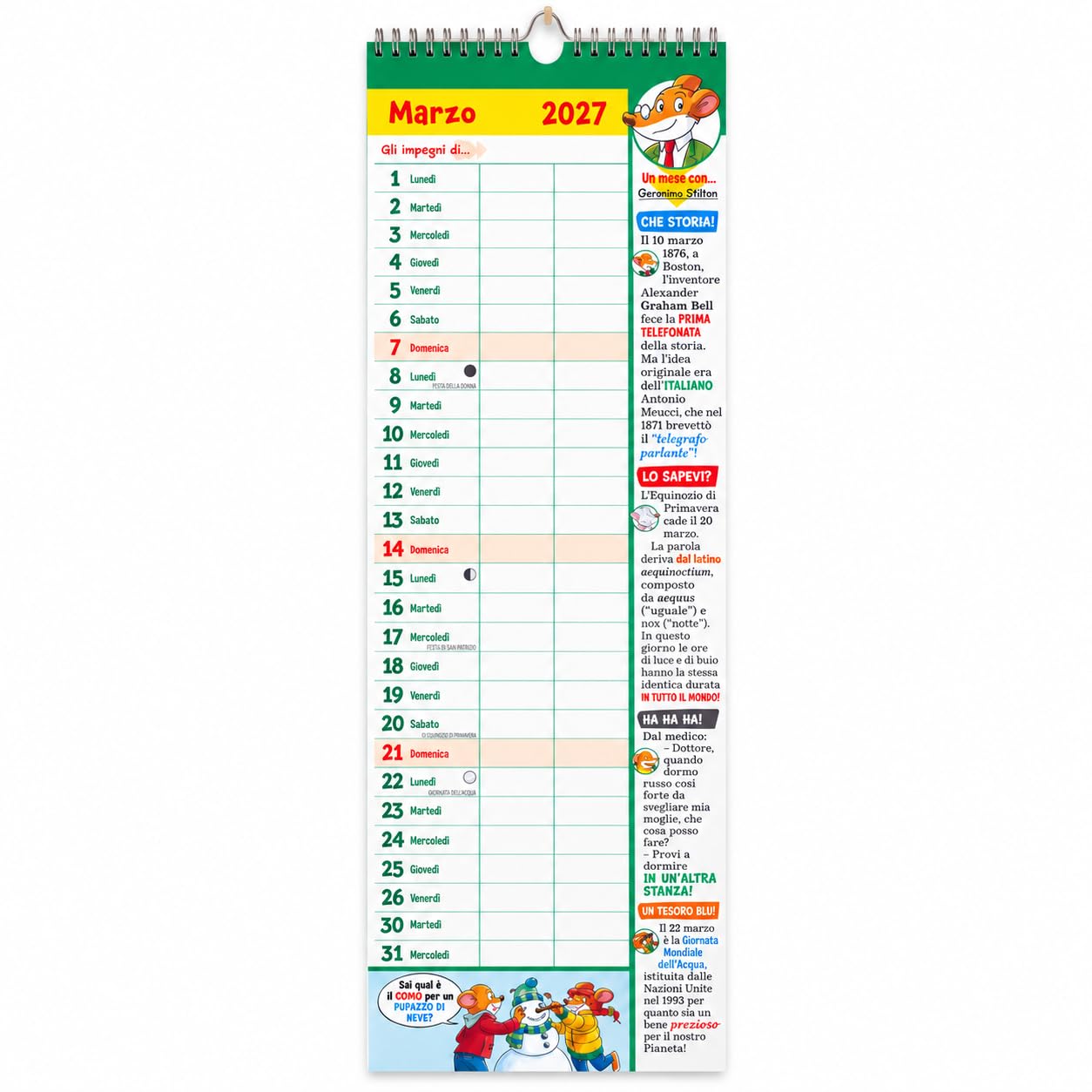 Geronimo Stilton Calendario-Agenda 2027 calendario bambini