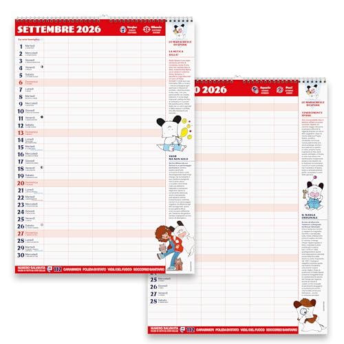 Sprea Hello Spank 2026 calendario agenda famiglia