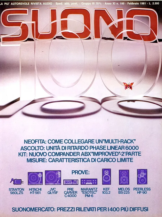 Suono n° 100 rivista numero singolo cartaceo prove hifi