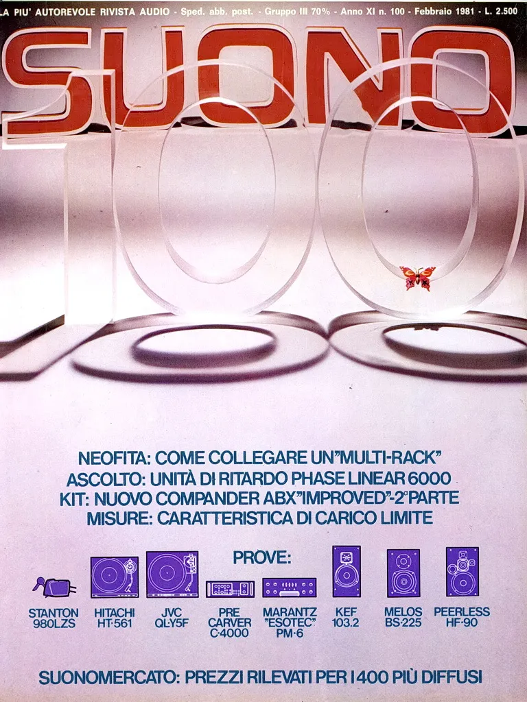 Suono n° 100 rivista numero singolo cartaceo prove hifi