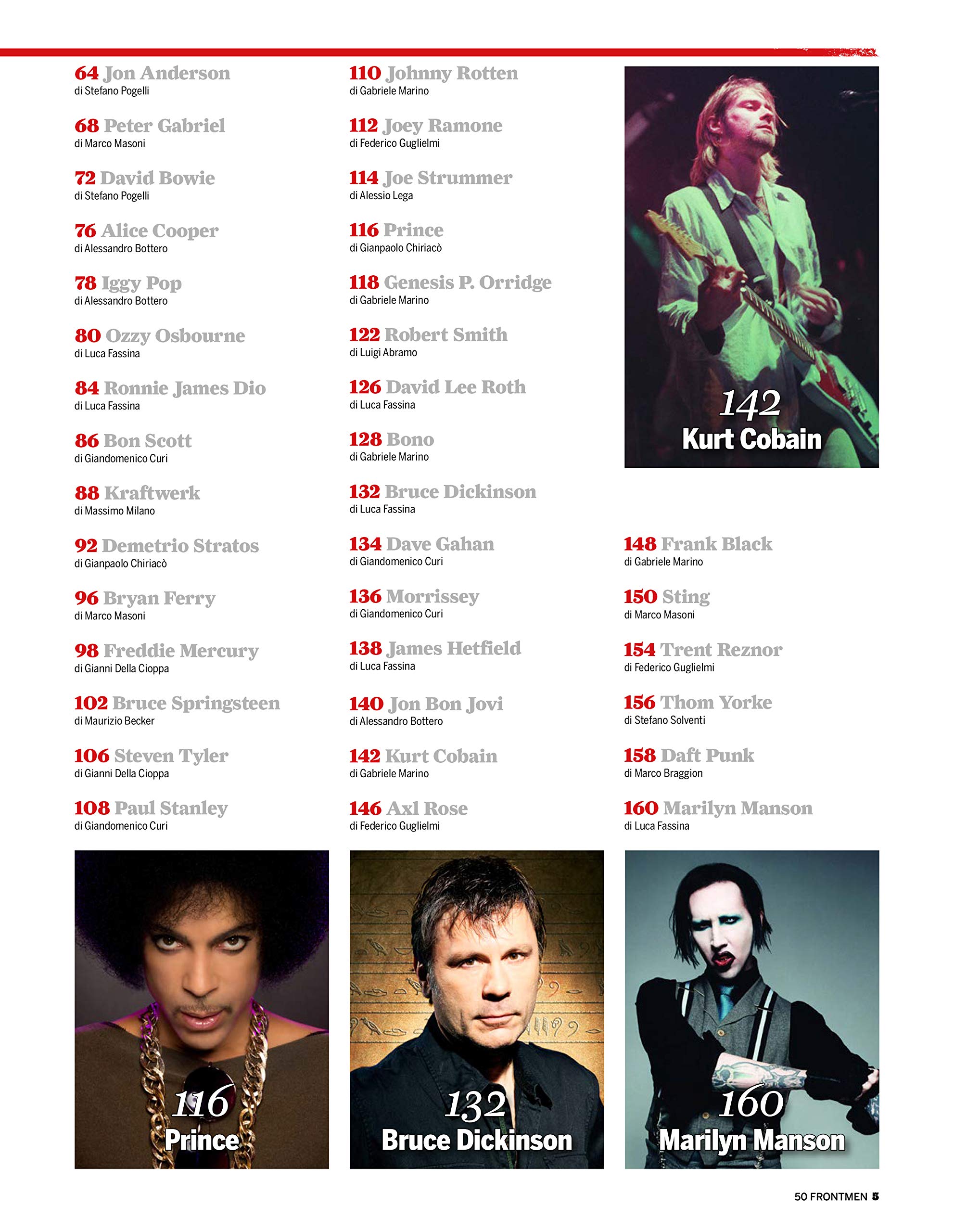 Sprea 50 grandi frontmen speciale rivista numero singolo